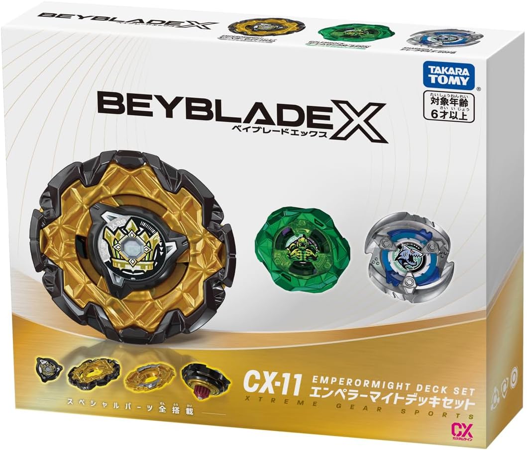 TAKARA TOMY BEYBLADE X BEYBLADE X CX-11 Emperor Might Deck Set