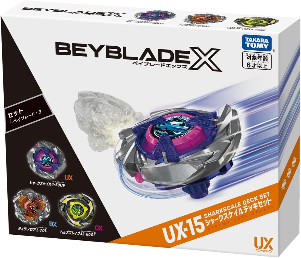TAKARA TOMY BEYBLADE X BEYBLADE X UX-15 Shark Scale Deck Set